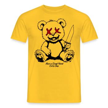 Bär - Männer T-Shirt - Gelb - Vorne - AI Model Male 178 dark (178cm)