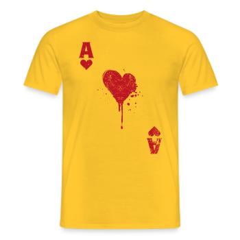 Freund des Herzens - Männer T-Shirt - Gelb - Vorne - AI Model Male 178 dark (178cm)