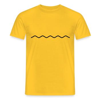 Wellenlinie - Männer T-Shirt - Gelb - Vorne - AI Model Male 178 dark (178cm)