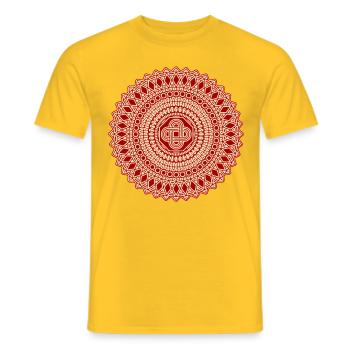 RF326CUK - Men's T-Shirt - yellow - Front - AI Model Male 178 dark (178cm)