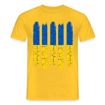 Trendy Ukraine couleurs nationales modern pays cadeau - T-shirt homme - jaune - Devant - AI Model Male 178 dark (178cm)
