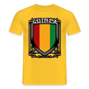 Armoiries guinéennes Une idée-cadeau de Guinée Conakry - T-shirt homme - jaune - Devant - AI Model Male 178 dark (178cm)