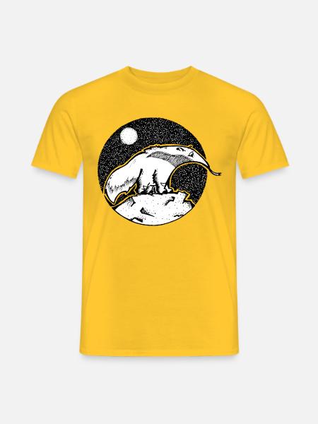 Ameisenbär Fels Mond - Männer T-Shirt - Gelb