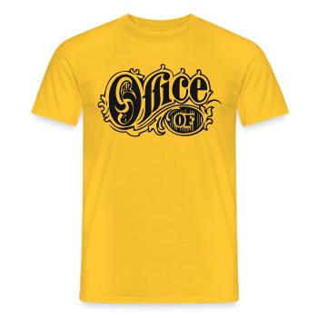 office of 1 - Männer T-Shirt - Gelb - Vorne - AI Model Male 178 dark (178cm)