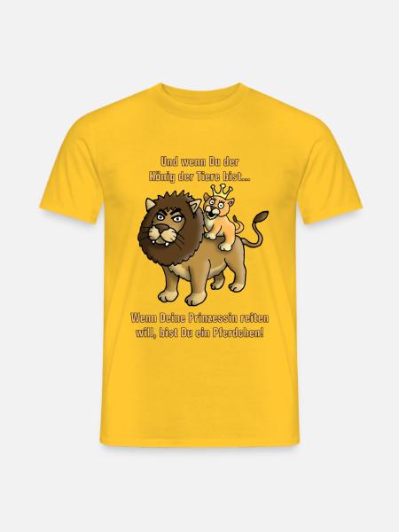 wenn_deine_prinzessin_reiten_will_bist_d - Männer T-Shirt - Gelb