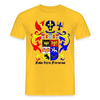 ostfriesland wappen - Männer T-Shirt - Gelb - Vorne - AI Model Male 178 dark (178cm)