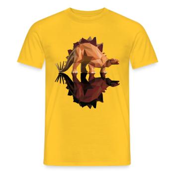 stegosaurus_06201403 - Männer T-Shirt - Gelb - Vorne - AI Model Male 178 dark (178cm)