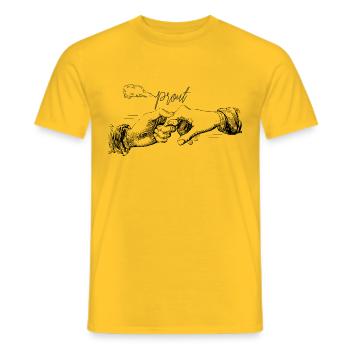 fart - Men's T-Shirt - yellow - Front - AI Model Male 178 dark (178cm)