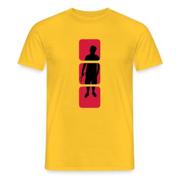 Drummer musician band motif - Men's T-Shirt - yellow - Front - AI Model Male 178 dark (178cm)