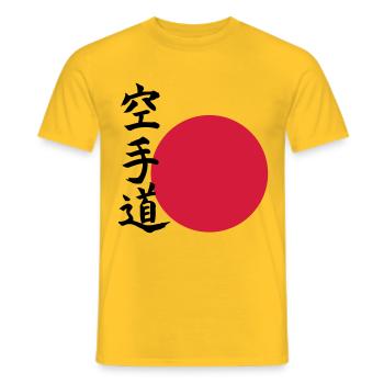 Karate do - Orient - T-shirt homme - jaune - Devant - AI Model Male 178 dark (178cm)