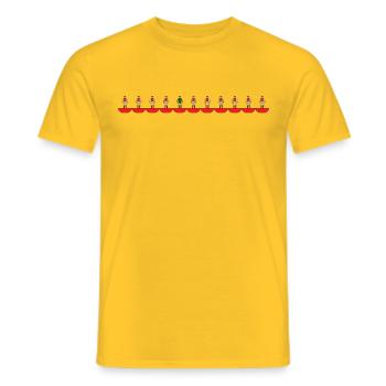 football team - Men's T-Shirt - yellow - Front - AI Model Male 178 dark (178cm)