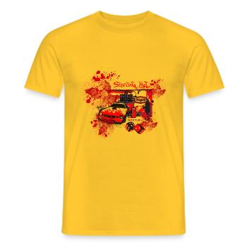 '79 Camaro Stroker ... Let's play! - Men's T-Shirt - yellow - Front - AI Model Male 178 dark (178cm)