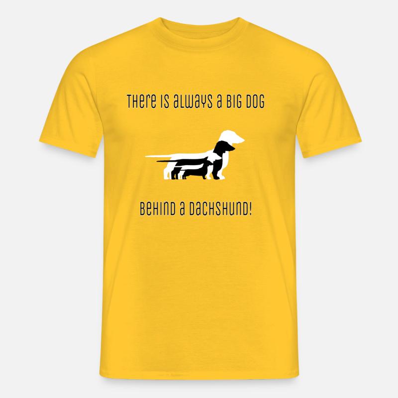 Großer Dackel - Männer T-Shirt - Gelb