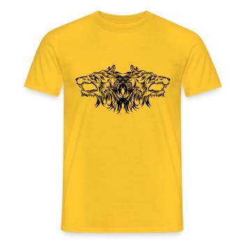 wolf_2 - Männer T-Shirt - Gelb - Vorne - AI Model Male 178 dark (178cm)