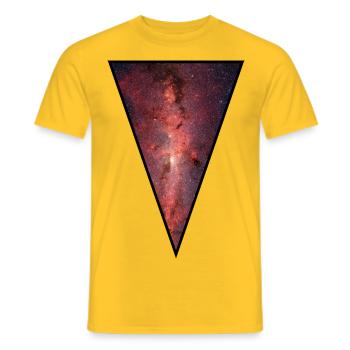 Galaxy - Space - Sterne - Cosmic - Kunst - - Männer T-Shirt - Gelb - Vorne - AI Model Male 178 dark (178cm)