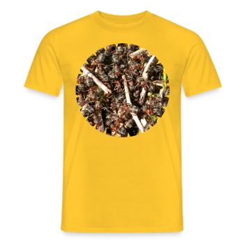 Forest ants are important forest dwellers - Men's T-Shirt - yellow - Front - AI Model Male 178 dark (178cm)
