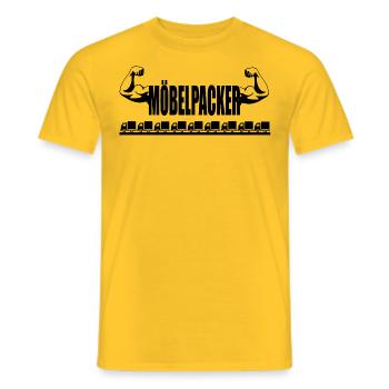 Möbelpacker,Umzugshelfer LKW shirt Geschenk - Männer T-Shirt - Gelb - Vorne - AI Model Male 178 dark (178cm)