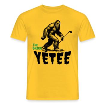 Yeti! - Men's T-Shirt - yellow - Front - AI Model Male 178 dark (178cm)