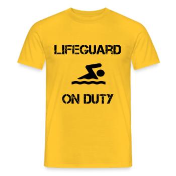 Lifeguard on Duty - Männer T-Shirt - Gelb - Vorne - AI Model Male 178 dark (178cm)