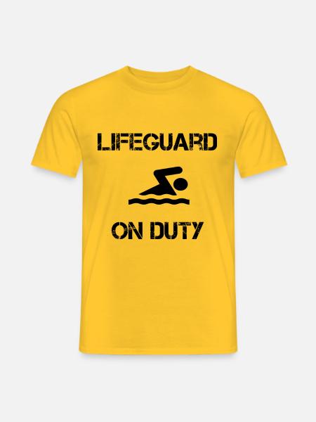 Lifeguard on Duty - Männer T-Shirt - Gelb