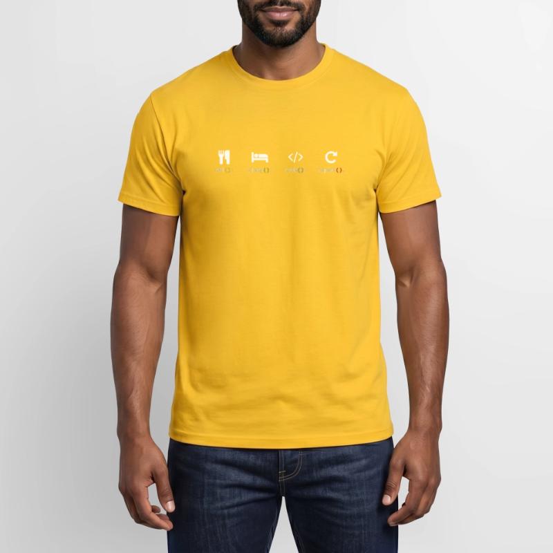 Eat Sleep Code Repeat Programming Nerd Men’s T-shirt