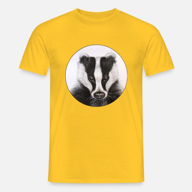 Dachs /Badger - Männer T-Shirt - Gelb