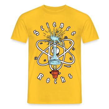Science Physics rocks - Men's T-Shirt - yellow - Front - AI Model Male 178 dark (178cm)