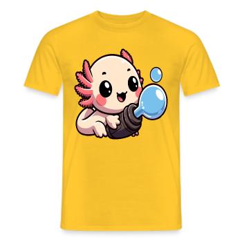 Bubble Buddy Hatchling - Men's T-Shirt - yellow - Front - AI Model Male 178 dark (178cm)