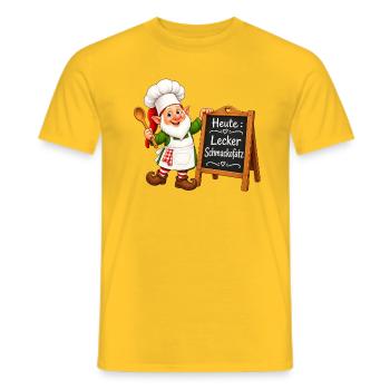 Küchenwichtel Kochmeister - Männer T-Shirt - Gelb - Vorne - AI Model Male 178 dark (178cm)