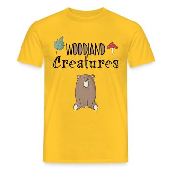 Forêt - T-shirt homme - jaune - Devant - AI Model Male 178 dark (178cm)
