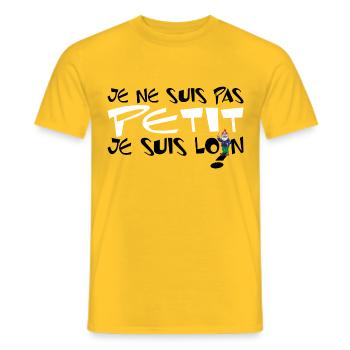 illusion d'optique - T-shirt homme - jaune - Devant - AI Model Male 178 dark (178cm)