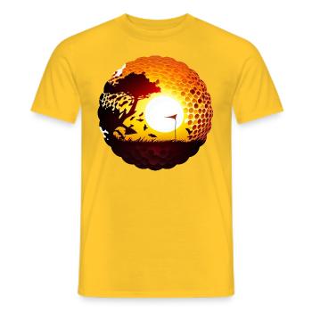 Golf, ist ein Sport für Geschick und Ausdauer - Männer T-Shirt - Gelb - Vorne - AI Model Male 178 dark (178cm)