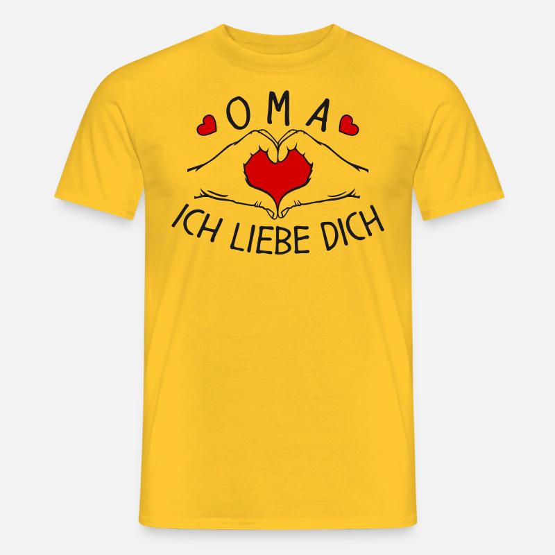 Oma ich liebe Dich - Männer T-Shirt - Gelb