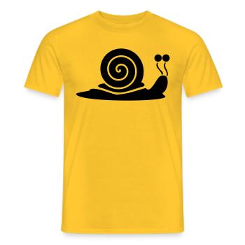 Snail with snail shell - Men's T-Shirt - yellow - Front - AI Model Male 178 dark (178cm)