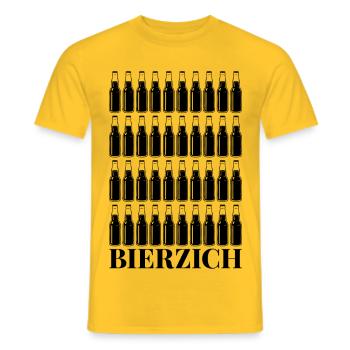 Bierzich Bier 40. Geburtstag Vierzig Vierzich 40 - Männer T-Shirt - Gelb - Vorne - AI Model Male 178 dark (178cm)