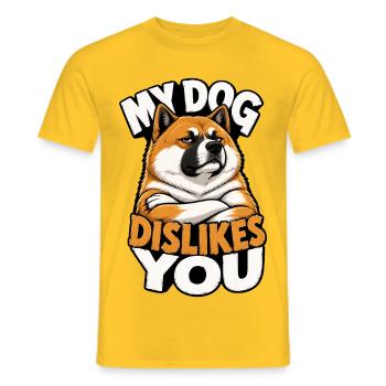 Akita - Männer T-Shirt - Gelb - Vorne - AI Model Male 178 dark (178cm)