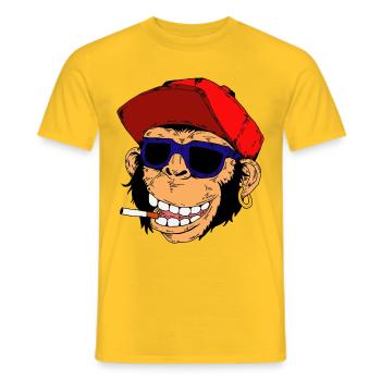 Smoke Gorilla - T-shirt homme - jaune - Devant - AI Model Male 178 dark (178cm)