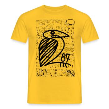 Nouveau monde en plein essor - T-shirt homme - jaune - Devant - AI Model Male 178 dark (178cm)