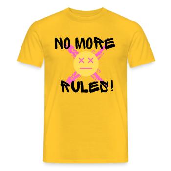 No more rules - Männer T-Shirt - Gelb - Vorne - AI Model Male 178 dark (178cm)
