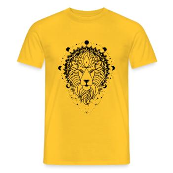 Lion - Force - T-shirt homme - jaune - Devant - AI Model Male 178 dark (178cm)