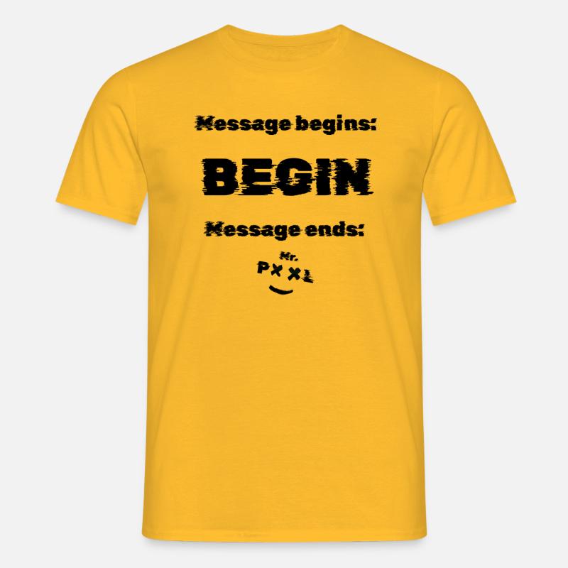 Mr Pool BEGIN - Männer T-Shirt - Gelb