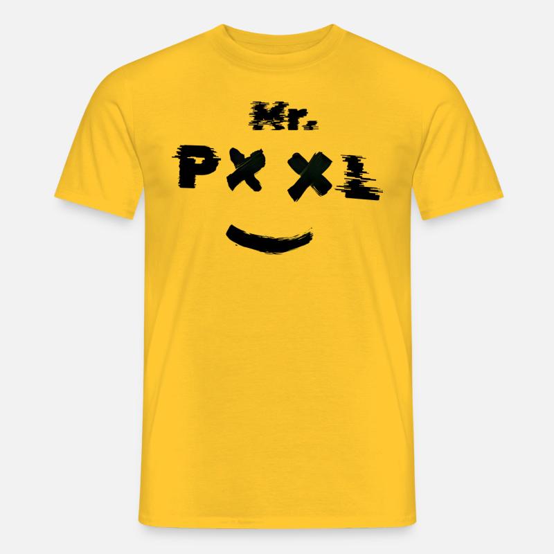 Mr Pool Logo - Männer T-Shirt - Gelb