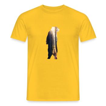 Bär Wald Baer Sonne - Männer T-Shirt - Gelb - Vorne - AI Model Male 178 dark (178cm)