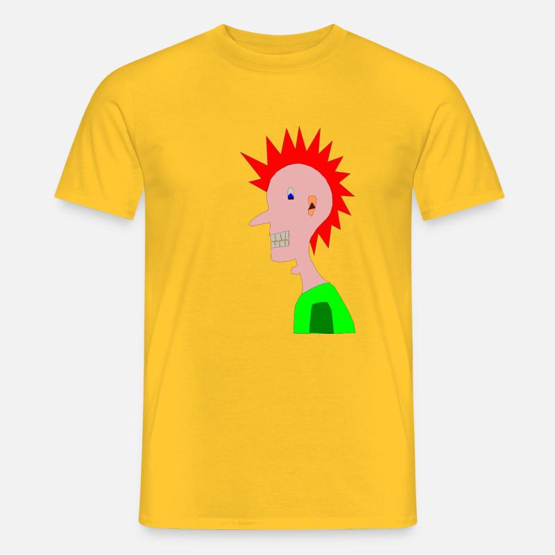 Cooler Punk, Punker - Männer T-Shirt - Gelb