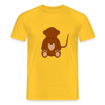Mausebär - Männer T-Shirt - Gelb - Vorne - AI Model Male 178 dark (178cm)