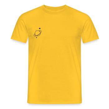 Planet - Männer T-Shirt - Gelb - Vorne - AI Model Male 178 dark (178cm)