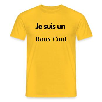 Je suis un Roux Cool - T-shirt homme - jaune - Devant - AI Model Male 178 dark (178cm)