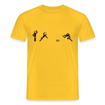 Flunkyball (groß) - Männer T-Shirt - Gelb - Vorne - AI Model Male 178 dark (178cm)