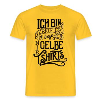 Ich trage nie gelbe T-Shirts - Männer T-Shirt - Gelb - Vorne - AI Model Male 178 dark (178cm)