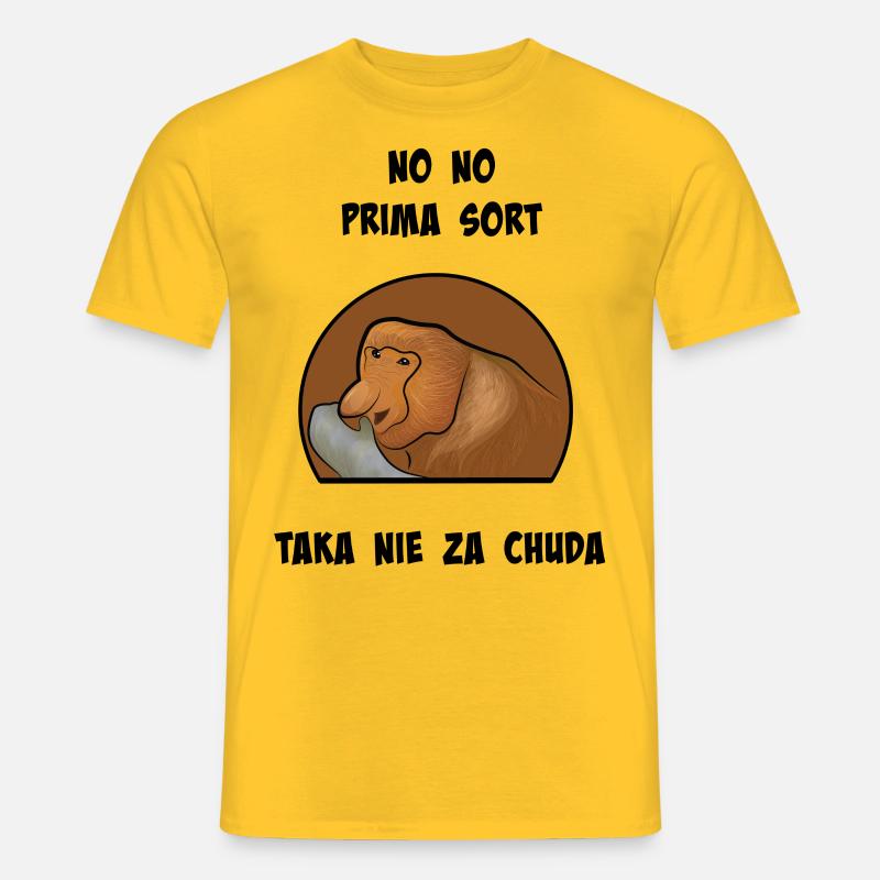 Proboscis Janusz. Thick. Scrag. Funny. - Men’s T-shirt - yellow